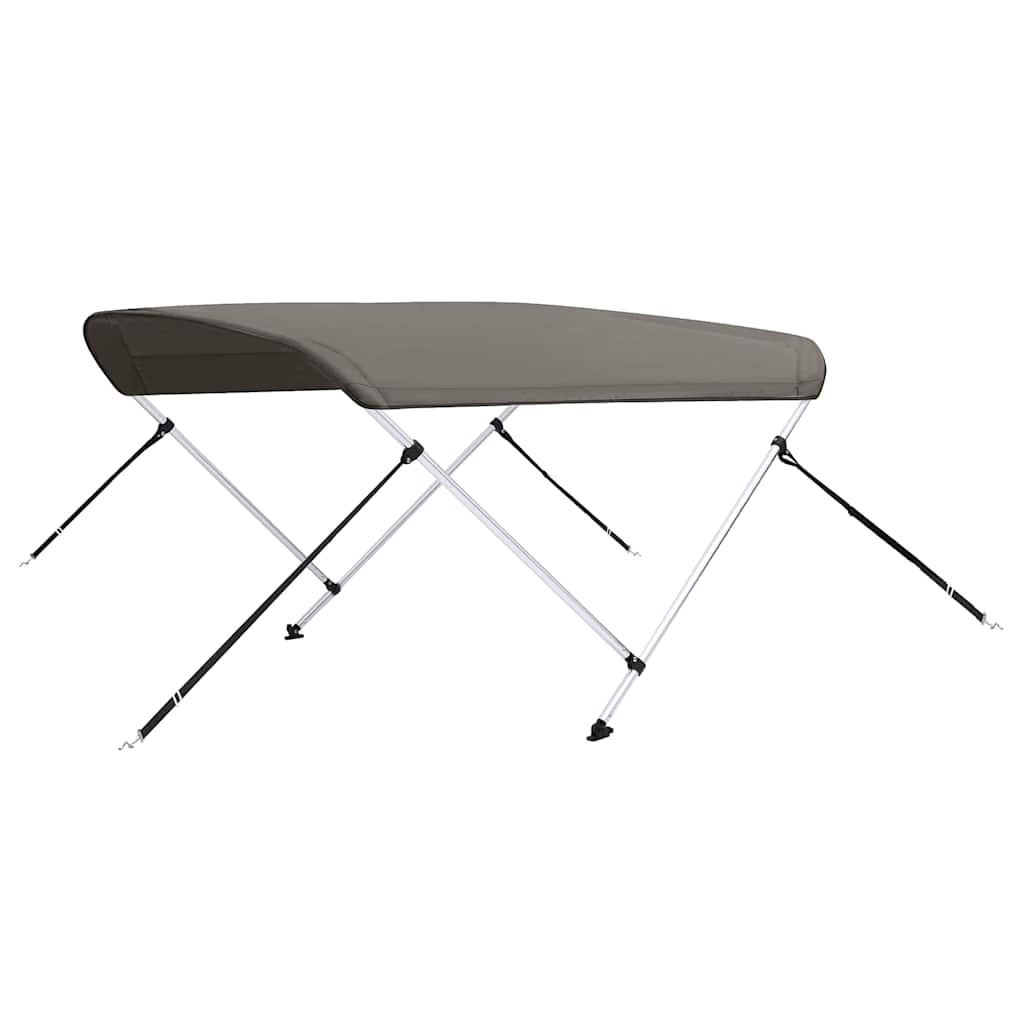 Bimini di Prua con Tendalino 2 Archi Grigio 150x120x110 cm | homemem39