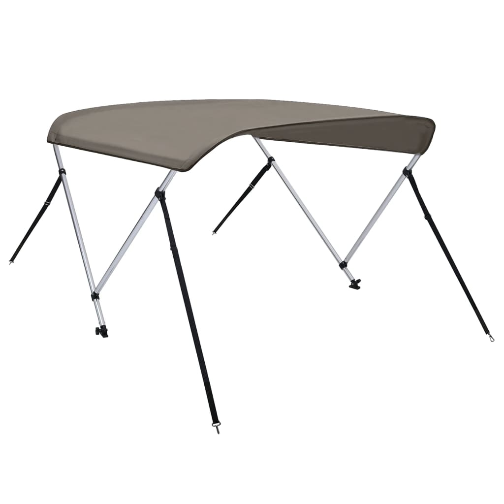 Bimini di Prua con Tendalino 2 Archi Grigio 180x130x110 cm | homemem39