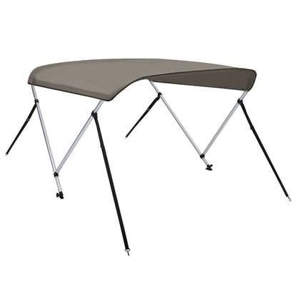 Bimini di Prua con Tendalino 2 Archi Grigio 180x130x110 cm | homemem39