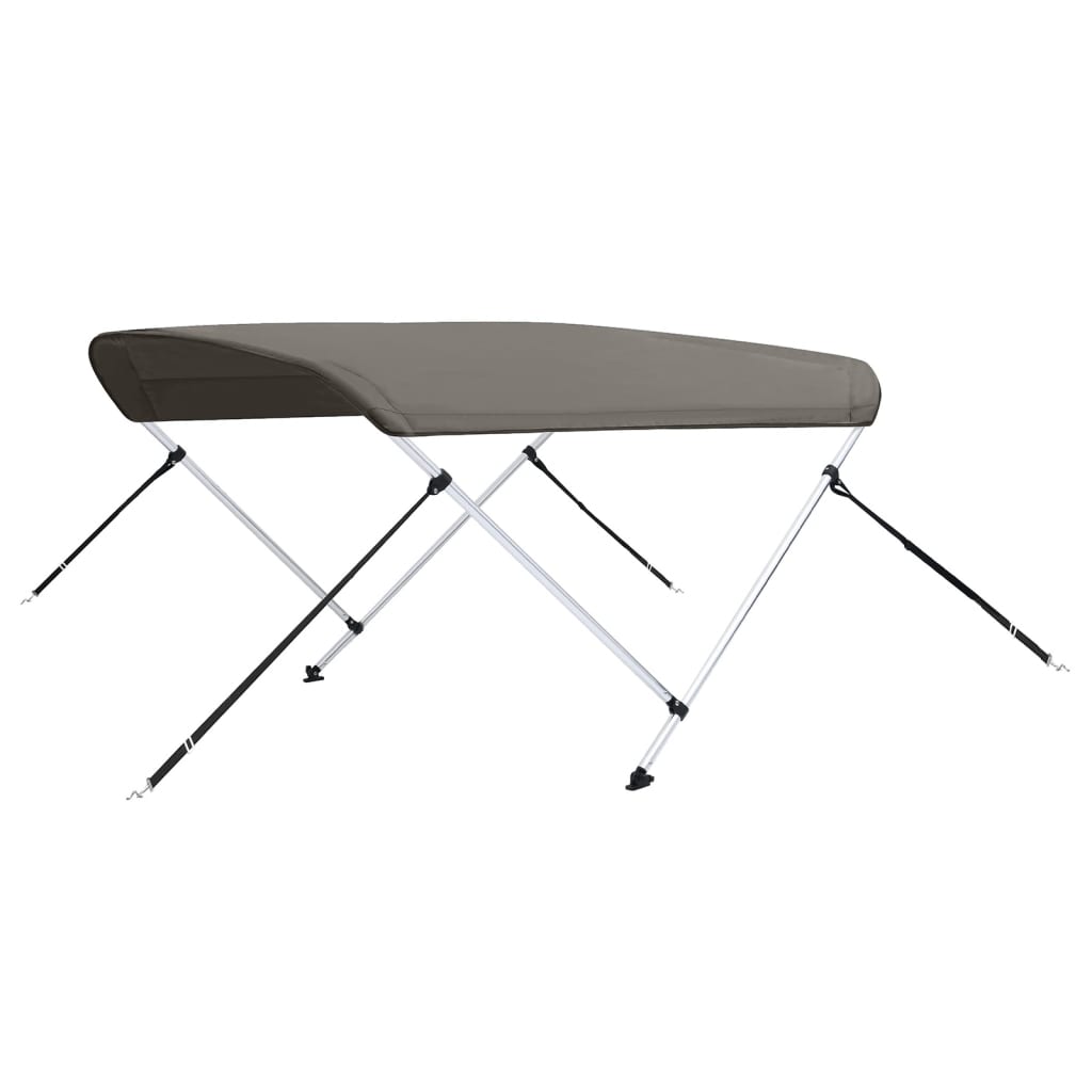 Bimini di Prua con Tendalino 2 Archi Grigio 180x130x110 cm | homemem39