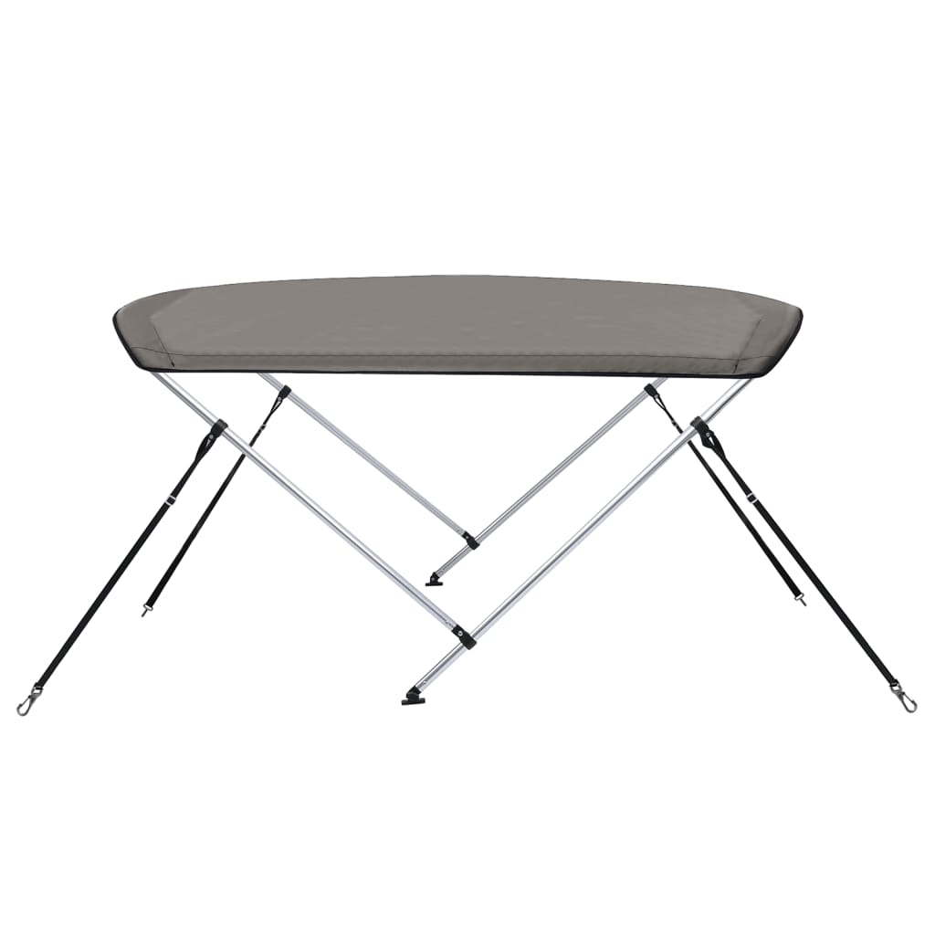 Bimini di Prua con Tendalino 2 Archi Grigio 180x150x110 cm | homemem39
