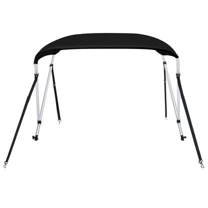 Bimini di Prua con Tendalino 2 Archi Nero 150x120x110 cm