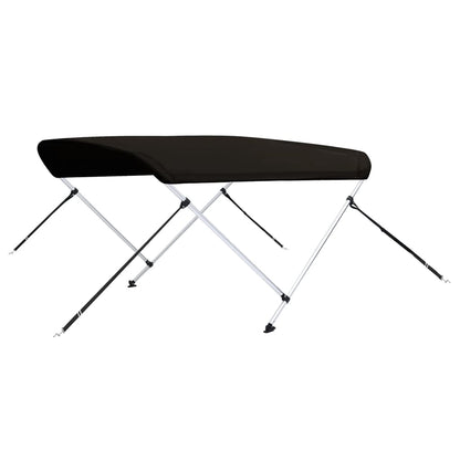 Bimini di Prua con Tendalino 2 Archi Nero 150x120x110 cm