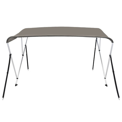 Bimini di Prua con Tendalino 3 Archi Grigio 183x140x137 cm