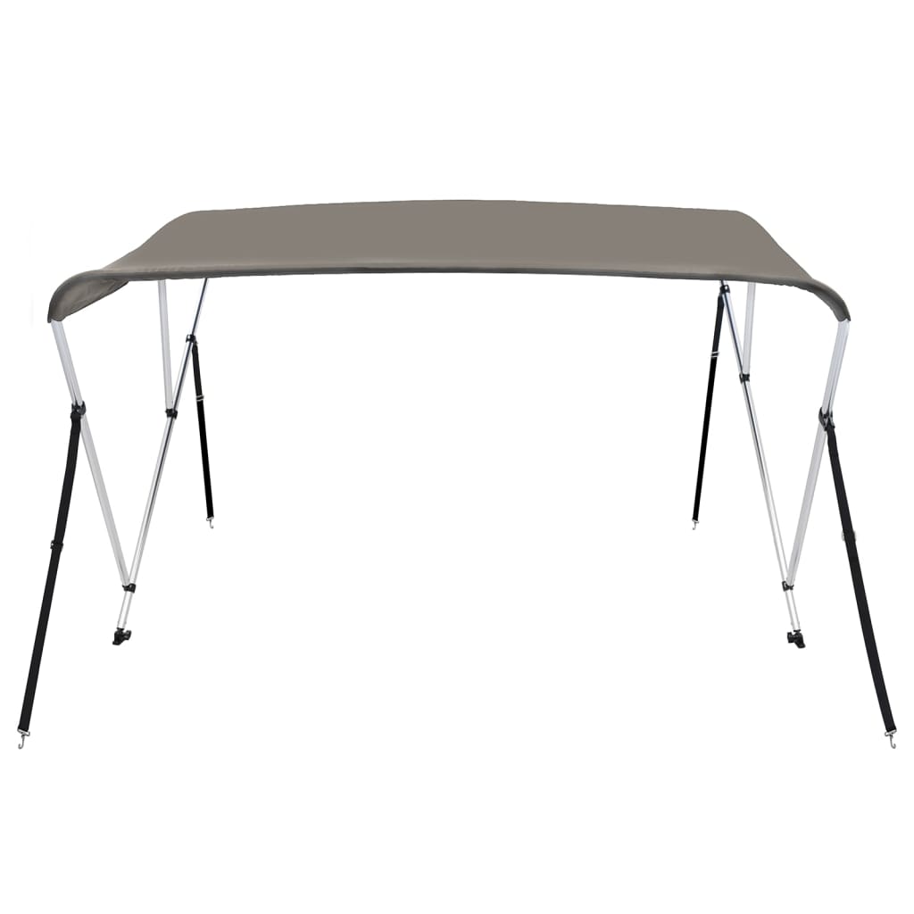 Bimini di Prua con Tendalino 3 Archi Grigio 183x160x137 cm | homemem39
