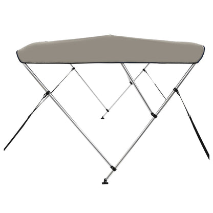 Bimini di Prua con Tendalino 3 Archi Grigio 183x160x137 cm | homemem39