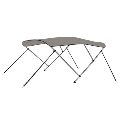 Bimini di Prua con Tendalino 3 Archi Grigio 183x160x137 cm | homemem39