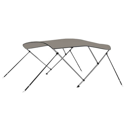 Bimini di Prua con Tendalino 3 Archi Grigio 183x180x137 cm | homemem39