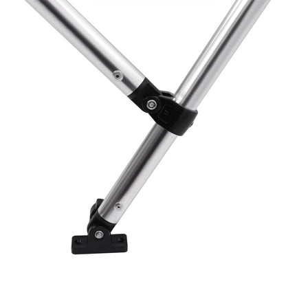 Bimini di Prua con Tendalino 3 Archi Nero 183x140x137 cm | homemem39