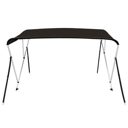 Bimini di Prua con Tendalino 3 Archi Nero 183x180x137 cm | homemem39