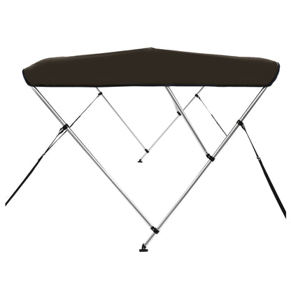 Bimini di Prua con Tendalino 3 Archi Nero 183x180x137 cm | homemem39
