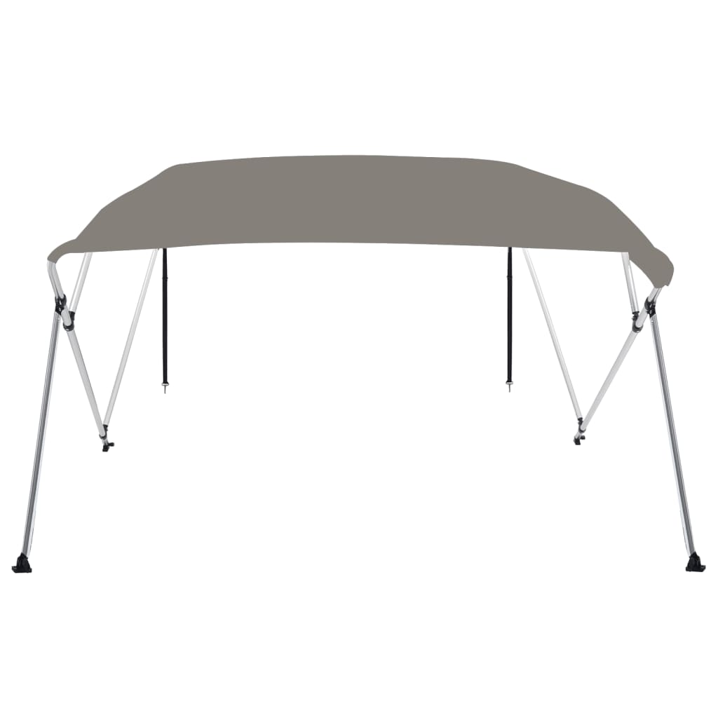 Bimini di Prua con Tendalino 4 Archi Grigio 243x180x137 cm | homemem39