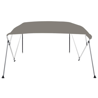 Bimini di Prua con Tendalino 4 Archi Grigio 243x180x137 cm | homemem39