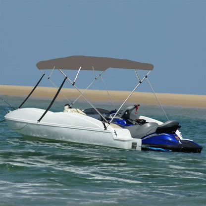 Bimini di Prua con Tendalino 4 Archi Grigio 243x244x137 cm