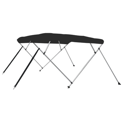 Bimini di Prua con Tendalino 4 Archi Nero 243x180x137 cm | homemem39