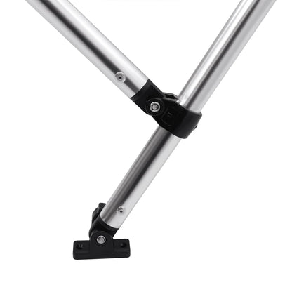 Bimini di Prua con Tendalino 4 Archi Nero 243x180x137 cm | homemem39