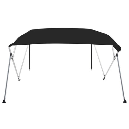 Bimini di Prua con Tendalino 4 Archi Nero 243x210x137 cm | homemem39