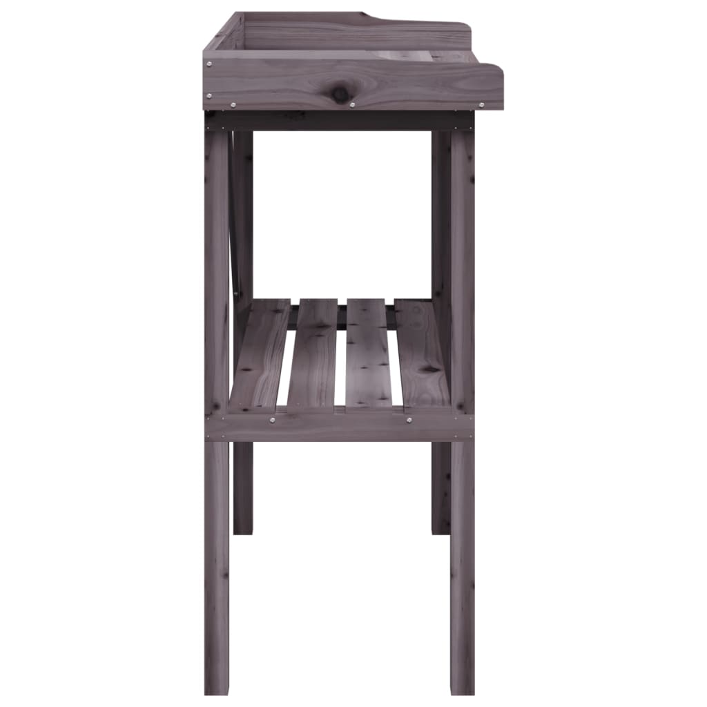 Tavolo Piante Ripiano Grigio 78x38x,82,5cm Legno Massello Abete | homemem39