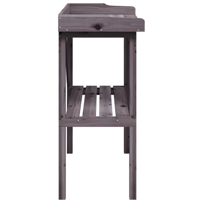 Tavolo Piante Ripiano Grigio 78x38x,82,5cm Legno Massello Abete | homemem39