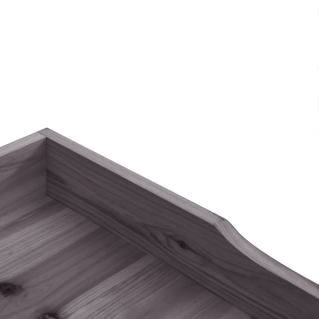 Tavolo Piante Ripiano Grigio 78x38x,82,5cm Legno Massello Abete | homemem39