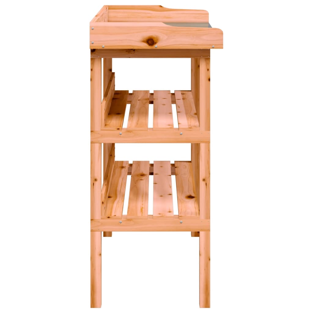 Tavolo Piante con Ripiani Marrone 78x38x,82,5cm Massello Abete - homemem39