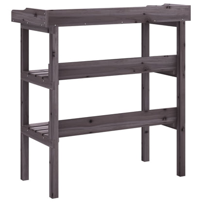 Tavolo Piante Ripiani Grigio 78x38x,82,5cm Legno Massello Abete | homemem39