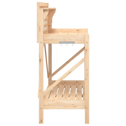 Panca porta Vasi con Traliccio in Legno Massello di Abete | homemem39