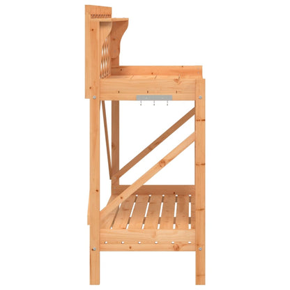 Panca Porta Vasi con Traliccio Marrone Legno Massello di Abete | homemem39