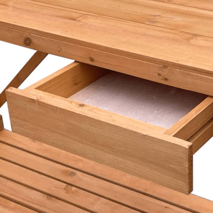 Panca Porta Vasi con Traliccio Marrone Legno Massello di Abete | homemem39