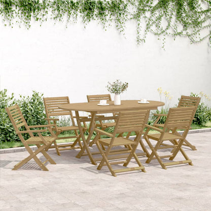 Sedie Giardino Pieghevoli 8pz 54,5x61,5x86,5 cm Massello Acacia