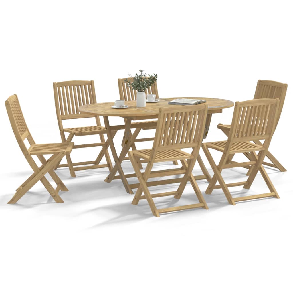 Sedie Giardino Pieghevoli 6 pz 54,5x58x90 cm Massello Acacia