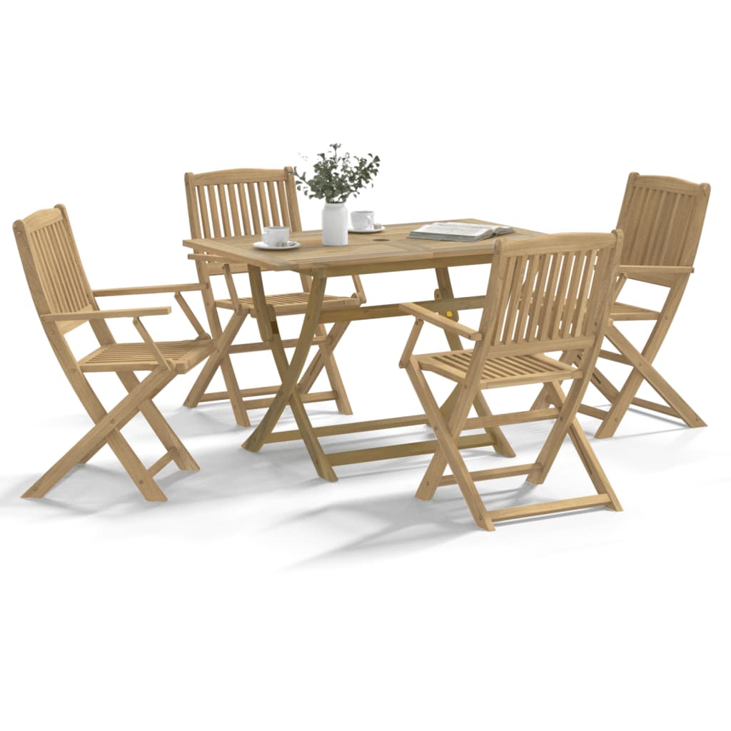5 pc Garden Dining Set in Solid Acacia Wood