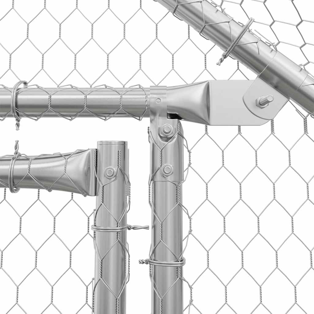 Gabbia per Polli Argento 100x100x190 cm in Acciaio Zincato | homemem39