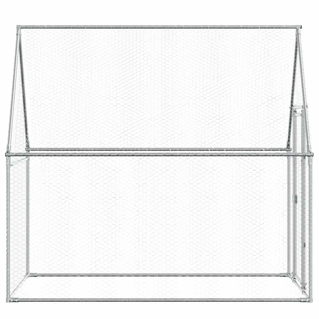 Gabbia per Polli Argento 200x100x190 cm in Acciaio Zincato | homemem39