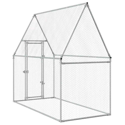 Gabbia per Polli Argento 200x100x190 cm in Acciaio Zincato | homemem39