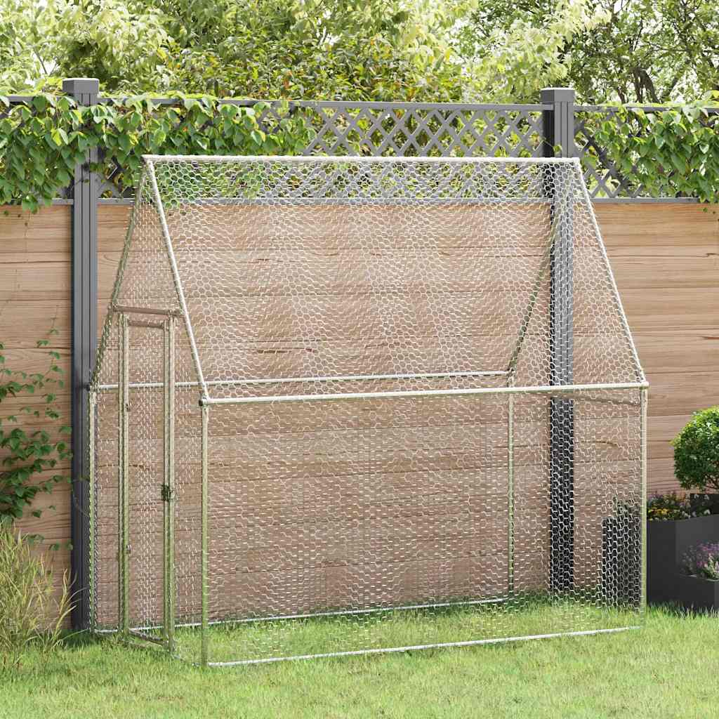 Gabbia per Polli Argento 200x100x190 cm in Acciaio Zincato | homemem39