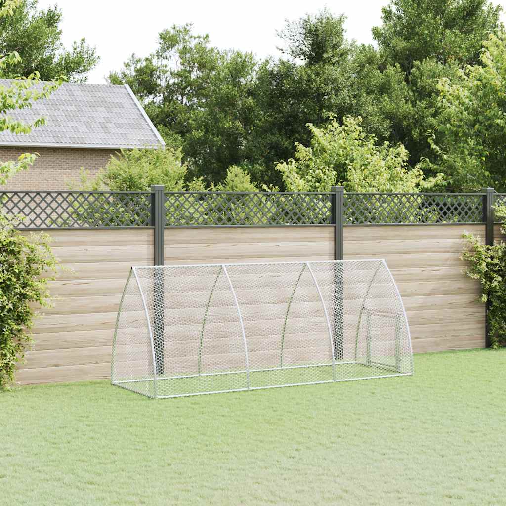 Gabbia per Polli Argento 300x105x120 cm in Acciaio Zincato | homemem39