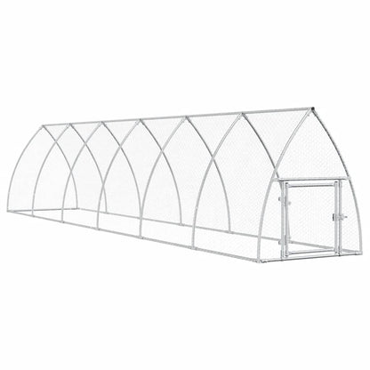 Gabbia per Polli Argento 600x105x120 cm in Acciaio Zincato | homemem39