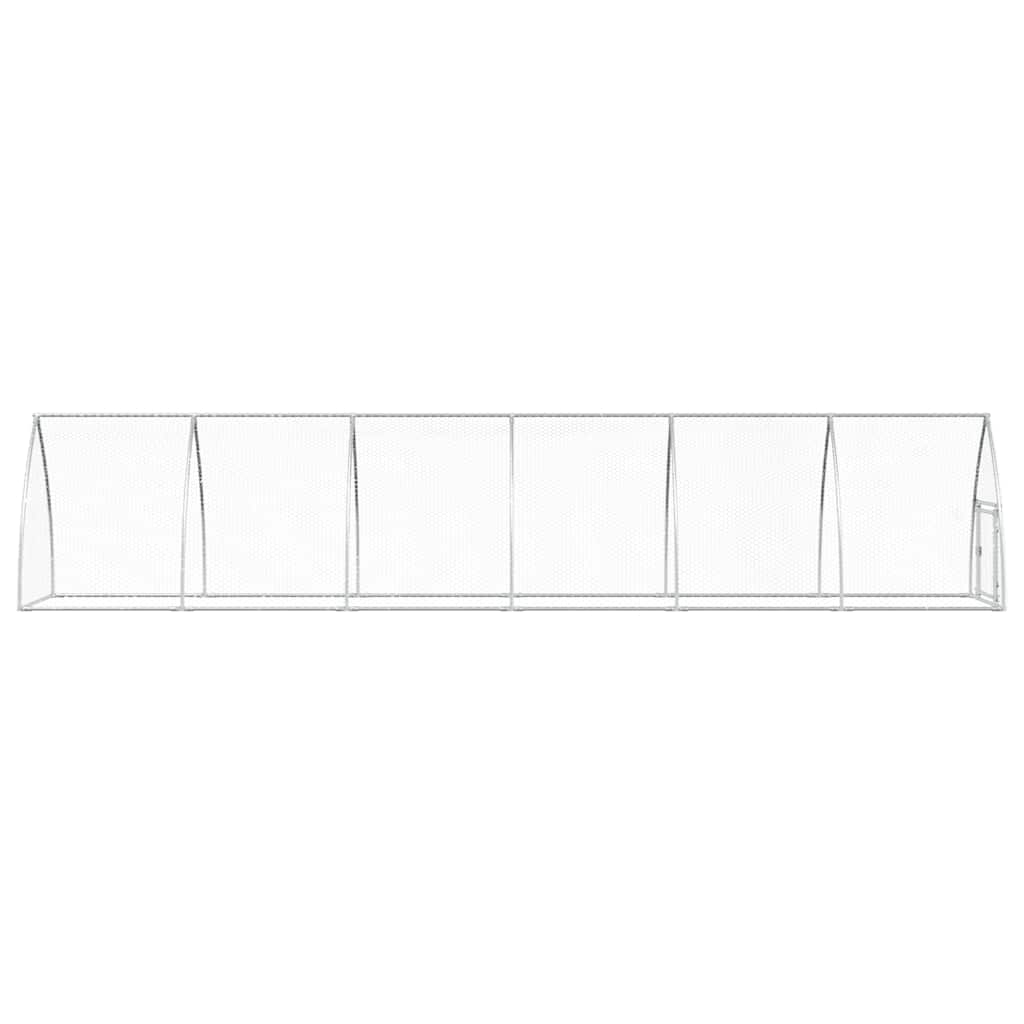 Gabbia per Polli Argento 600x105x120 cm in Acciaio Zincato | homemem39