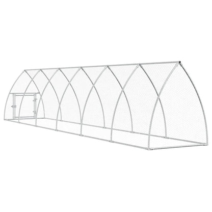 Gabbia per Polli Argento 600x105x120 cm in Acciaio Zincato | homemem39