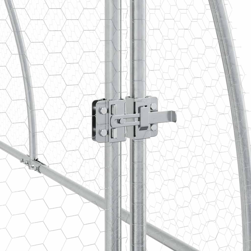 Gabbia per Polli Argento 600x105x120 cm in Acciaio Zincato | homemem39