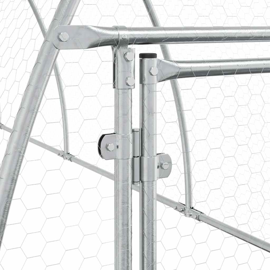 Gabbia per Polli Argento 600x105x120 cm in Acciaio Zincato | homemem39