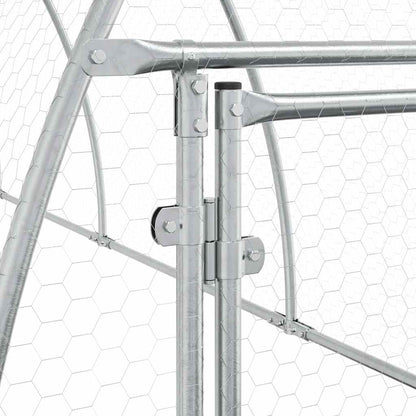 Gabbia per Polli Argento 600x105x120 cm in Acciaio Zincato | homemem39