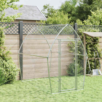 Gabbia per Polli Argento 200x105x182 cm in Acciaio Zincato | homemem39