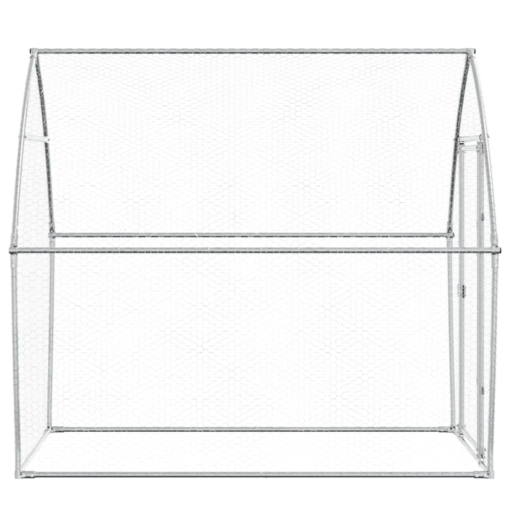 Gabbia per Polli Argento 200x105x182 cm in Acciaio Zincato | homemem39