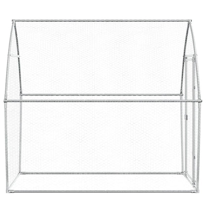 Gabbia per Polli Argento 200x105x182 cm in Acciaio Zincato | homemem39