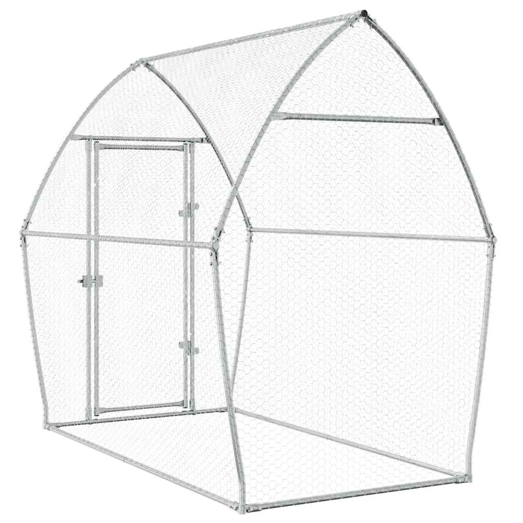 Gabbia per Polli Argento 200x105x182 cm in Acciaio Zincato | homemem39