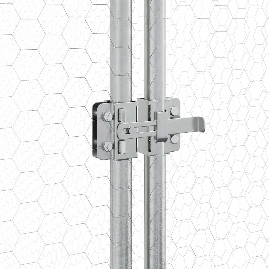 Gabbia per Polli Argento 200x105x182 cm in Acciaio Zincato | homemem39