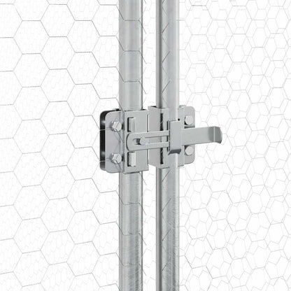 Gabbia per Polli Argento 200x105x182 cm in Acciaio Zincato | homemem39