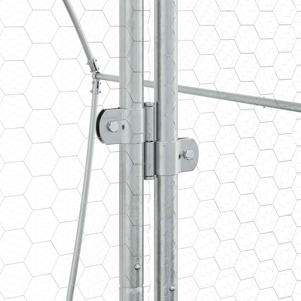 Gabbia per Polli Argento 200x105x182 cm in Acciaio Zincato | homemem39